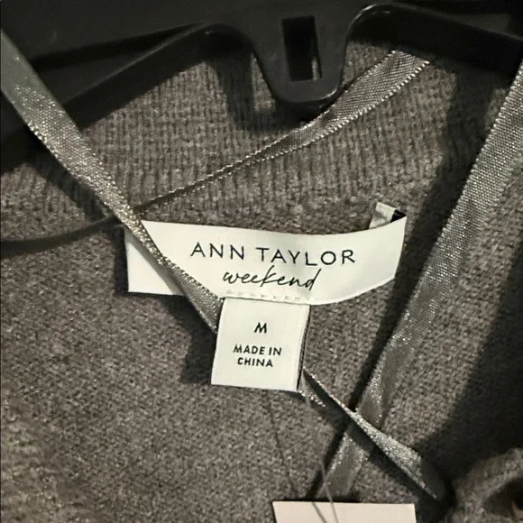 Ann Taylor Weekend Collection Gray Collared Sweater Dress - Picture 2 of 5